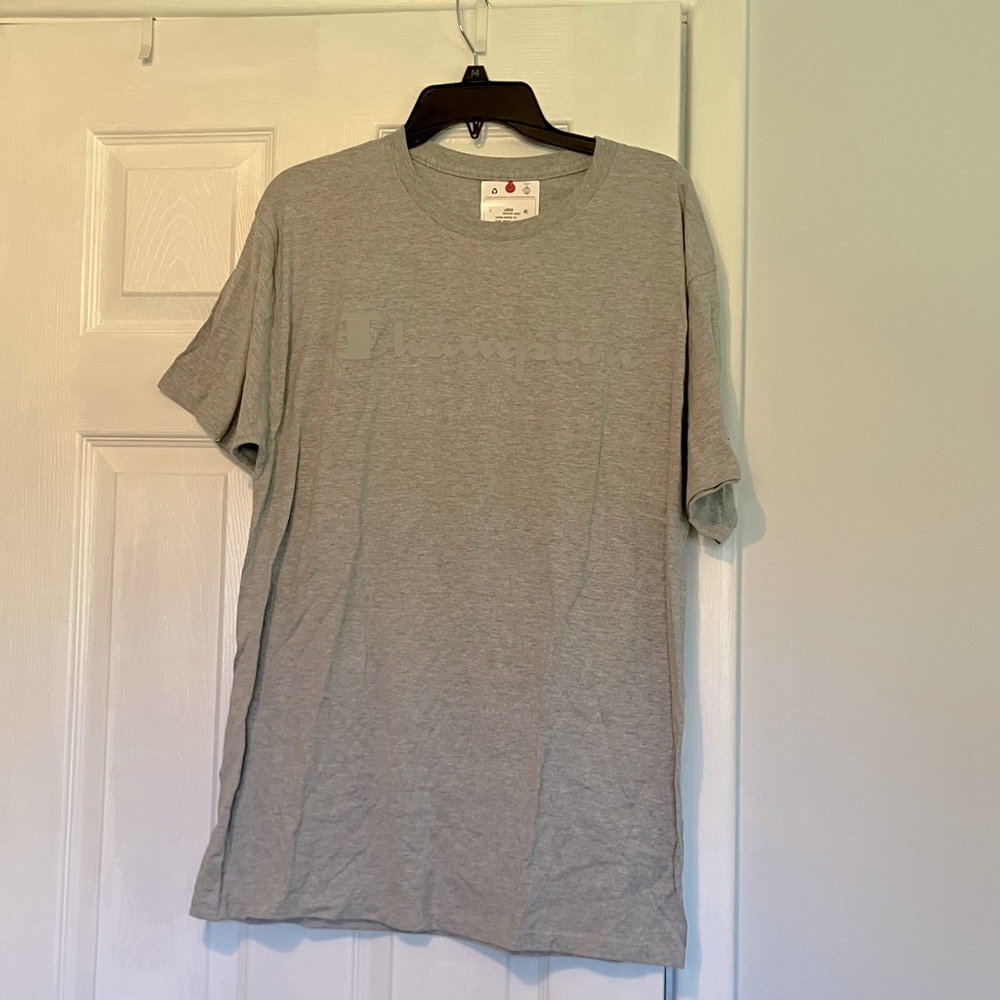 NWT Champion Oxford Gray Men's Classic Graphic Short Sleeve Tee L